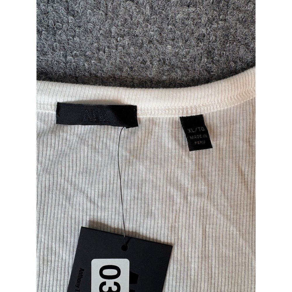 ATM Tank Top Women X Large White Melillo Ribbed Boy Basic Tank Top XL AW1176JAY - Picture 4 of 8